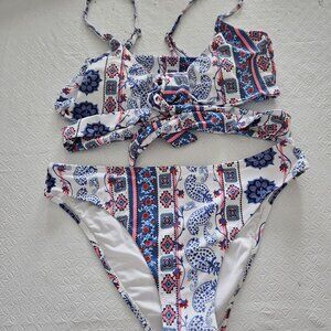 Wrap & tie convertible top bikini